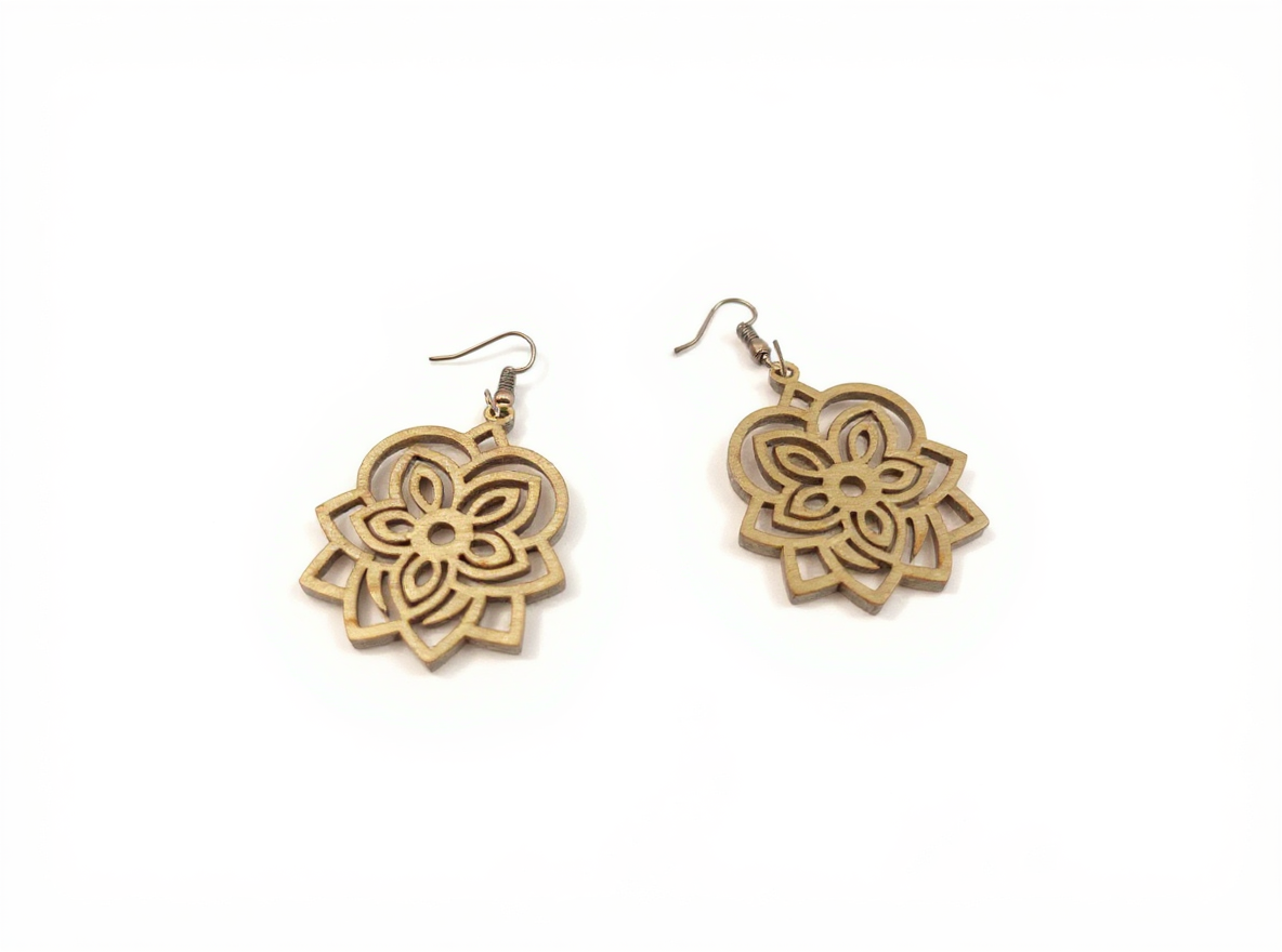 Boucles d’oreilles fleur mandala ajouré