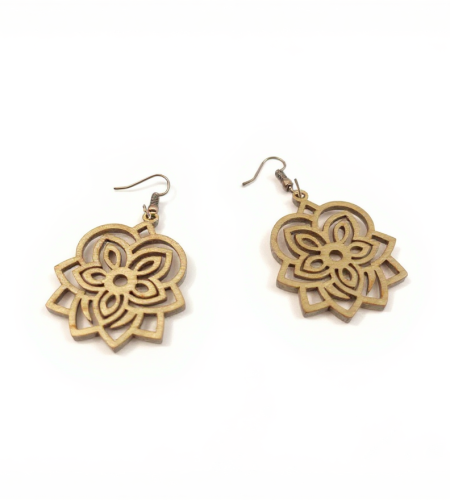 Boucles d’oreilles fleur mandala ajouré